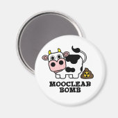 Mooklear Bomb Funny Cow Puff Magnet (Vorderseite/Rückseite)