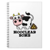 Mooklear Bomb Funny Cow Puff Notizblock (Vorderseite)