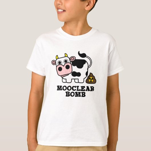Mooklear Bomb Funny Cow Puff T-Shirt (Vorderseite)