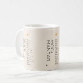 Mool Mantar (Sikh Gebet) Zeitgenössisches Design Kaffeetasse (Vorderseite Links)