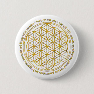 Moola mantra / Blume des Lebens Button