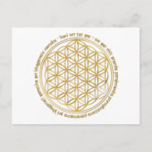 Moola Mantra / Blume des Lebens Postkarte (Vorderseite)