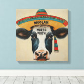 moolah machen Spiegel Hispanic AStretched Canvas P Leinwanddruck (Insitu (Holzboden))