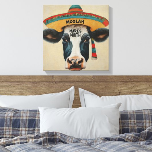 moolah machen Spiegel Hispanic AStretched Canvas P Leinwanddruck (Insitu (Schlafzimmer))