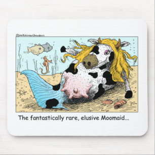 Moomaid Funny Cow Cartoon Gift T-Shirts Sammlerstü Mousepad