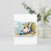 Moomaid Funny Cow Cartoon Gift T-Shirts Sammlerstü Postkarte (Stehend Vorderseite)