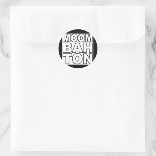 Moombahton Runder Aufkleber (Tasche)