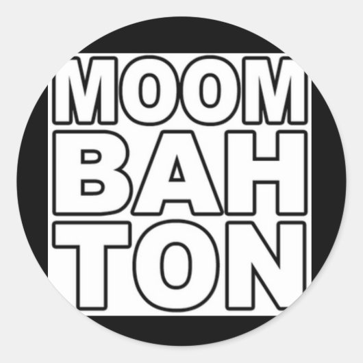 Moombahton Runder Aufkleber (Vorderseite)