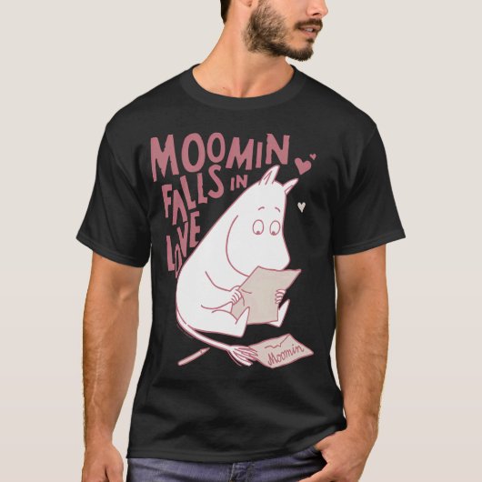 Moomin Schwarzes Textlogo T-Shirt (Vorderseite)