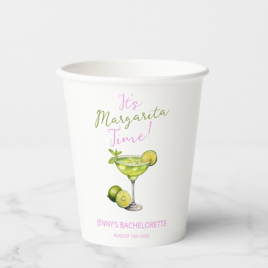 MooMoos & Margaritas Bachelorette Welcome Sign Pappbecher (Vorderseite)