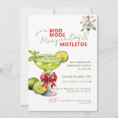 MooMoos, Margaritas & Mistletoe Weihnachtsfeier Einladung (Vorderseite)