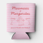 Moomoos & Margaritas Pink & Red Bachelorette Dosenkühler (Vorderseite)