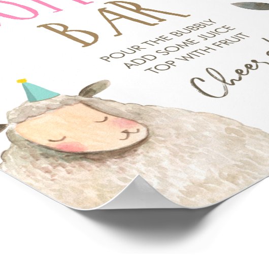 Moomosa Bar Mimosa Farm Animals Barnyard Geburtsta Poster (Ecke)