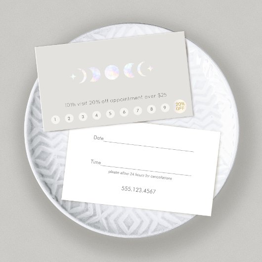 Moon 10 Punch Kundentreue Termin Visitenkarte