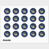 Moon Adventure Birthday Danke Stickers (Blatt)