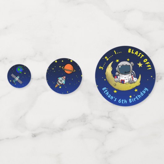 Moon Adventure Konfetti (Rückseiten)