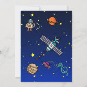 Moon Adventure (Mädchen) Geburtstagsparty Einladun Einladung (Rückseite)