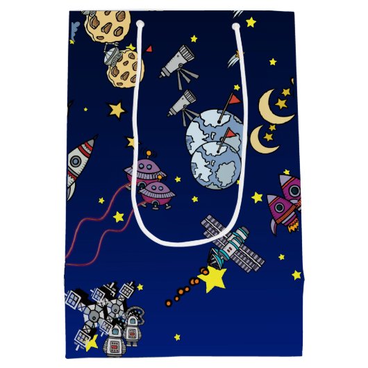 Moon Adventure Mittlere Geschenktüte (Rückseite)