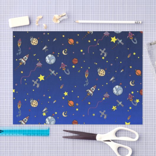 Moon Adventure Tissue Paper Seidenpapier (Handwerk)