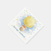 Moon Air Ballon Personalisiert Serviette (Ecke)