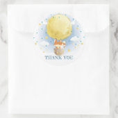Moon Air Balloon Danke Runder Aufkleber (Tasche)