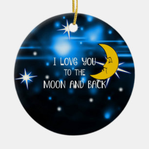 Moon and Back, beliebtes Design, Keramik Ornament