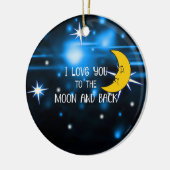 Moon and Back, beliebtes Design, Keramik Ornament (Links)