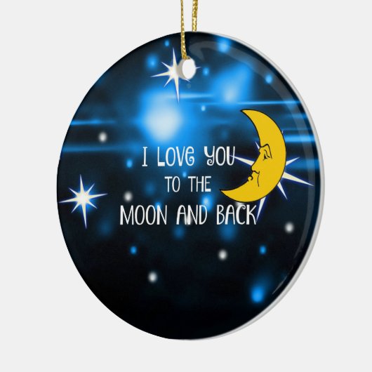 Moon and Back, beliebtes Design, Keramik Ornament (Links)