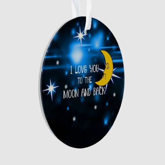 Moon and Back, beliebtes Design, Keramik Ornament (Vorderseite)