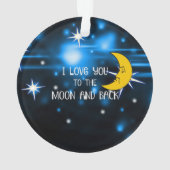 Moon and Back, beliebtes Design, Keramik Ornament (Rückseite)