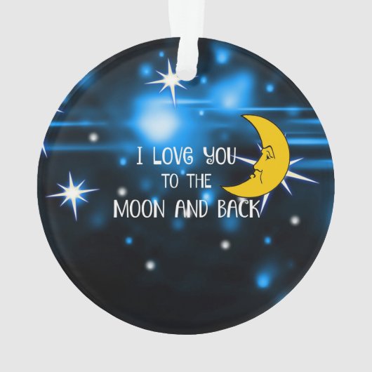 Moon and Back, beliebtes Design, Keramik Ornament (Rückseite)