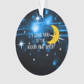 Moon and Back, beliebtes Design, Keramik Ornament (Vorderseite)