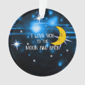 Moon and Back, beliebtes Design, Keramik Ornament (Vorderseite)