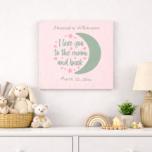 Moon and Back Birth Announcement 