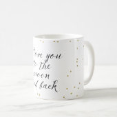Moon and Back Gold Confetti Kaffeetasse (VorderseiteRechts)