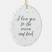 Moon and Back Gold Confetti Keramikornament (Rechts)