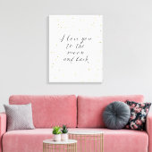 Moon and Back Gold Confetti Leinwanddruck (Insitu (Wohnzimmer))