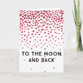 Moon and Back Hearts Karte (Vorderseite)