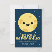 Moon and Back Valentine’s Day Card Mitteilungskarte (Vorderseite)