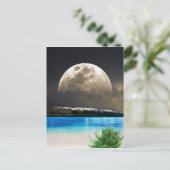 Moon and Beach Card Postkarte (Stehend Vorderseite)