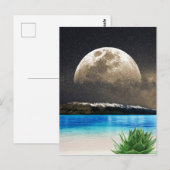 Moon and Beach Card Postkarte (Vorne/Hinten)