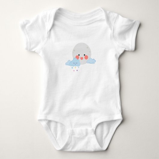 Moon and cloud cute design baby strampler (Vorderseite)