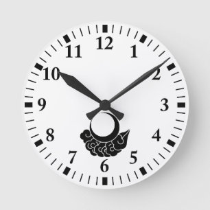 Moon and cloud runde wanduhr