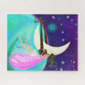 Moon and Girl Fantasy Puzzle Malerei (Horizontal)