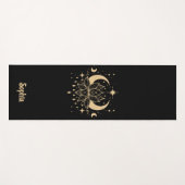 Moon and Lotus Flower Yoga Yogamatte (Vorderseite (Horizontal))