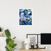 Moon and Mermaid Poster (Heimbüro)