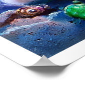 Moon and Mermaid Poster (Ecke)