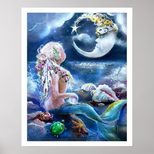 Moon and Mermaid Poster (Vorne)