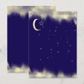 Moon and Star Invitation Birthday Anniversary (Vorne/Hinten)