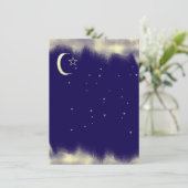 Moon and Star Invitation Birthday Anniversary (Stehend Vorderseite)